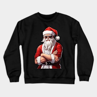 Cool Santa Cartoon Crewneck Sweatshirt